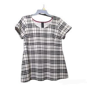 Motherhood Maternity Black and White Plaid Shirt Size XL